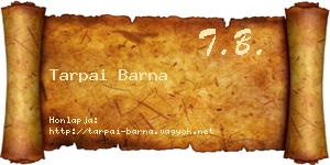 Tarpai Barna névjegykártya